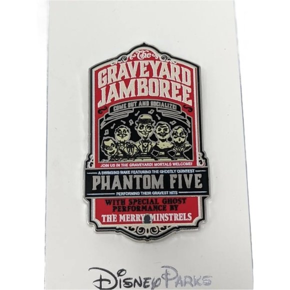 Disney Parks Haunted Mansion Graveyard Jamboree Phantom Five Ghosts Pin - Picture 7 of 7